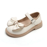 Девочки кожаные туфли 2024 весна и осень Новая черная Маризен Мягкое дно маленькие девочки принцесса jk одиночные туфли летняя женщина