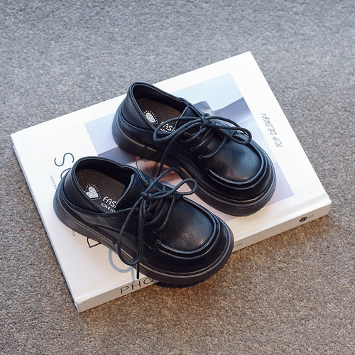 Детские туфли для кожаной обуви, универсальные лоферы в английском стиле, обувь для мальчиков, тренд сезона, в британском стиле