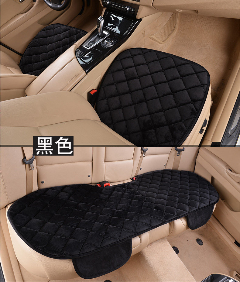 Wholesale car cushion winter short plush small waist three-piece warm single piece Winter back seat cushion