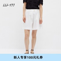 WHM bright cotton linen loose shorts W0201PA10-01