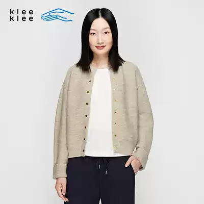 klee klee klee primary color Alpine wool flat knitting machine short cardigan K0193KJ03
