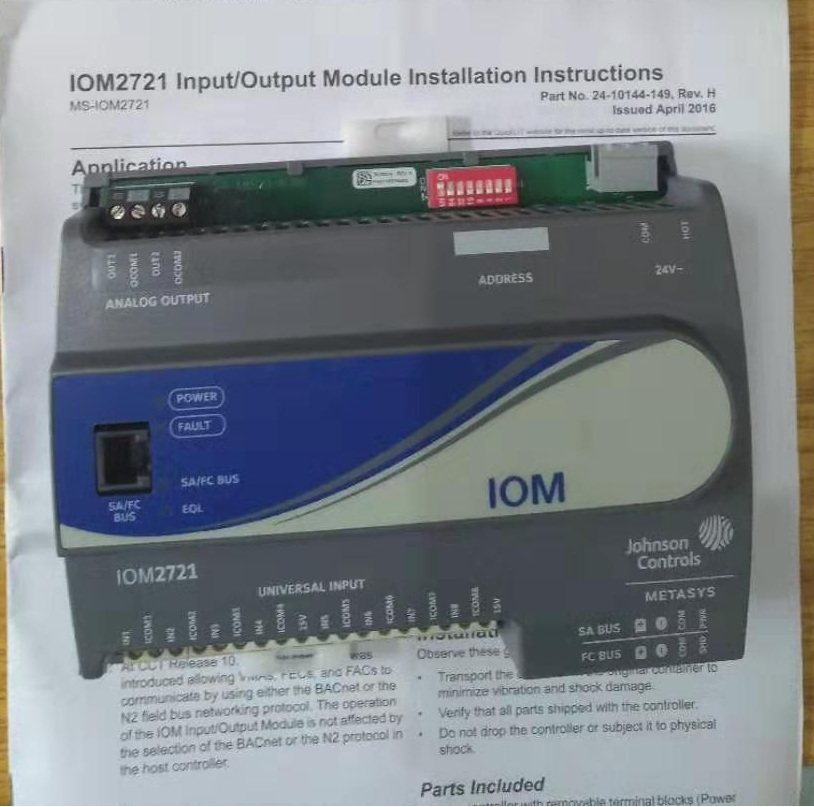 Jiangsen Metasys System MS-IOM2721-0 BACnet I O Extension Module Industrial Controller