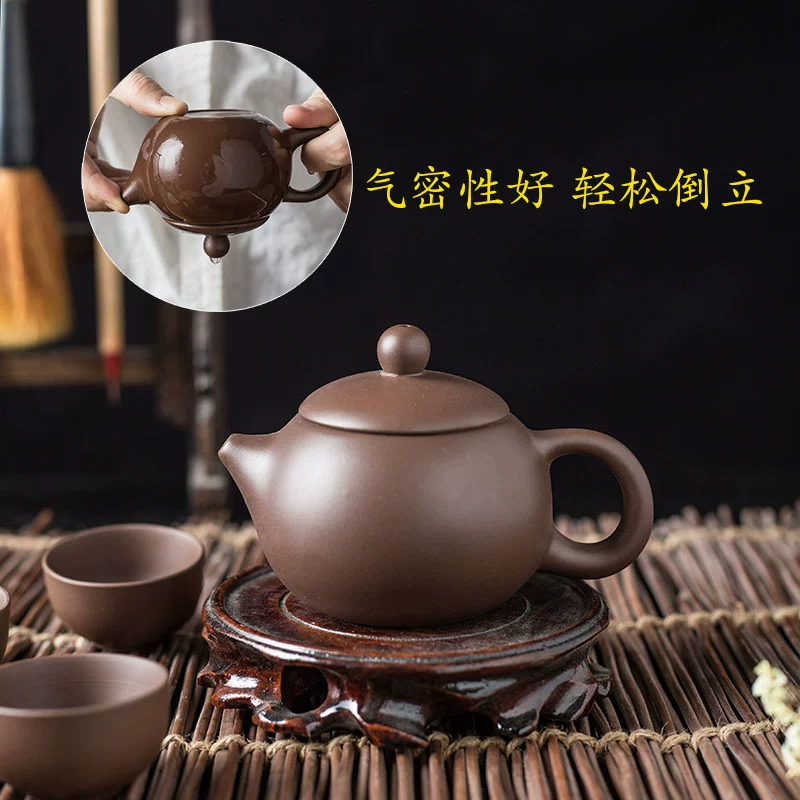 Bộ nồi cát tím handmade Xishi nồi nhỏ bị rò rỉ bộ lọc ấm trà đơn nồi gốm đặt bộ gốm - Trà sứ