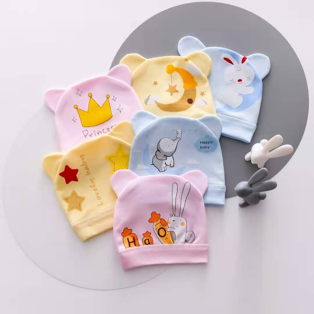 Newborn hat Newborn baby fetal hat Spring, summer, autumn and winter cotton fetal hat Baby 0-3 months baby full moon hat