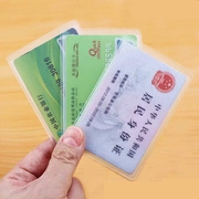 Thẻ Case Card Set Card Set Set Trong suốt Rice Card Da Work Thẻ nhân viên Da tùy chỉnh Hard Belt Belt Cover Scrub