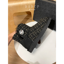 (Egg Dingcheng) snow boots female 2021 small fragrant Н UGG Е D fur one new warm cotton shoes