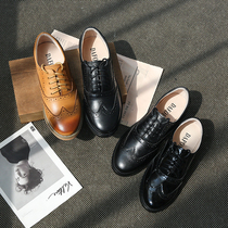 Shoes Womens shoes 2020 new spring English style womens shoes small leather shoes leather lace Oxford shoes retro single shoes women