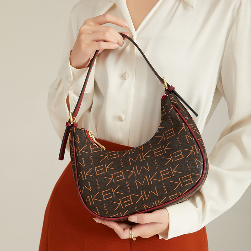 Rice Print 100 Hitch Lady Armpits Bag 2021 New Stylish Retro Handbag 100 Hitch Superior Sense Single Shoulder Diagonal Satchel Bag