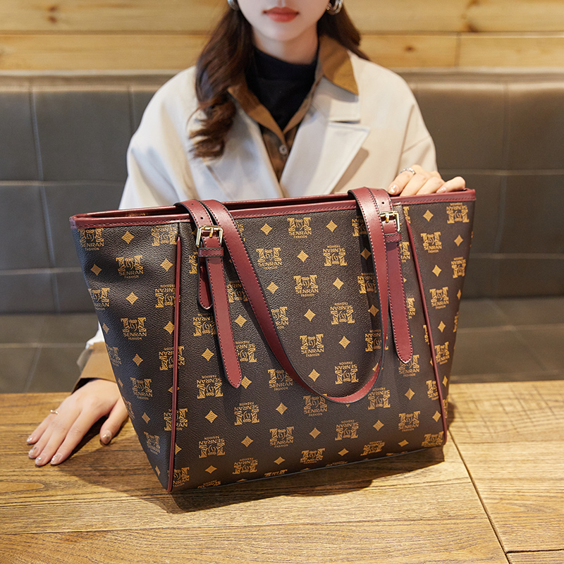 Miyin high-quality texture bag women 2022 new fashion all-match large-capacity shoulder bag retro printing tote bag