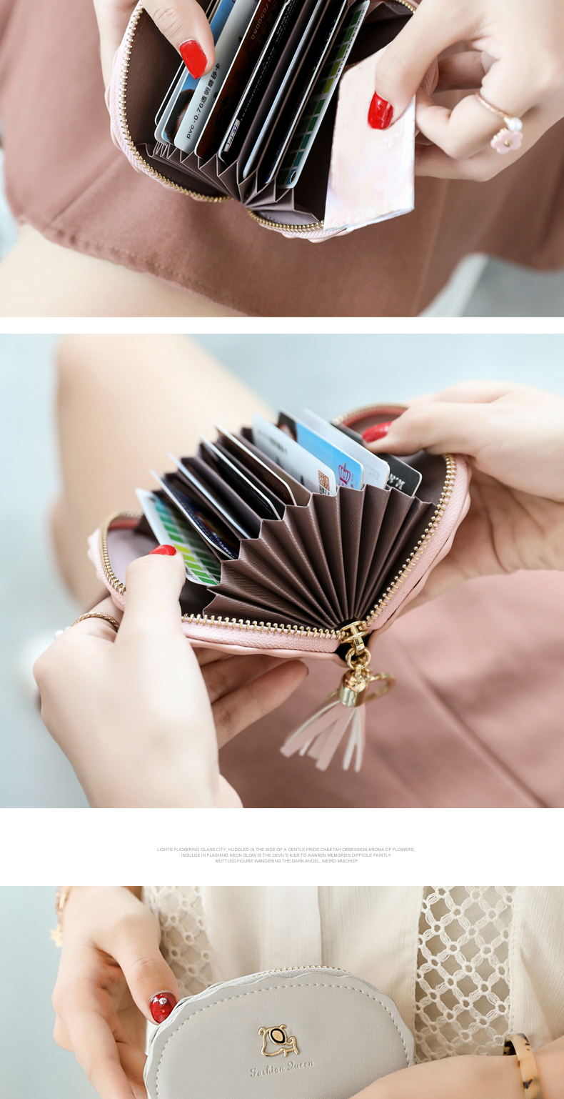 Mi Yin thẻ con chó gói nữ nhỏ dễ thương đơn giản siêu mỏng đa thẻ thẻ dung lượng lớn thẻ tín dụng ví một ví đựng thẻ minni kháng nước