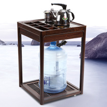 Senyu solid wood tea car mobile Tea Table wheeled tea table Black sandalwood household solid wood storage small tea table simple