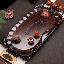 Senyu ebony tea tray whole solid wood tea table kung fu tea set Tea Tea home tea tray drainage large carving