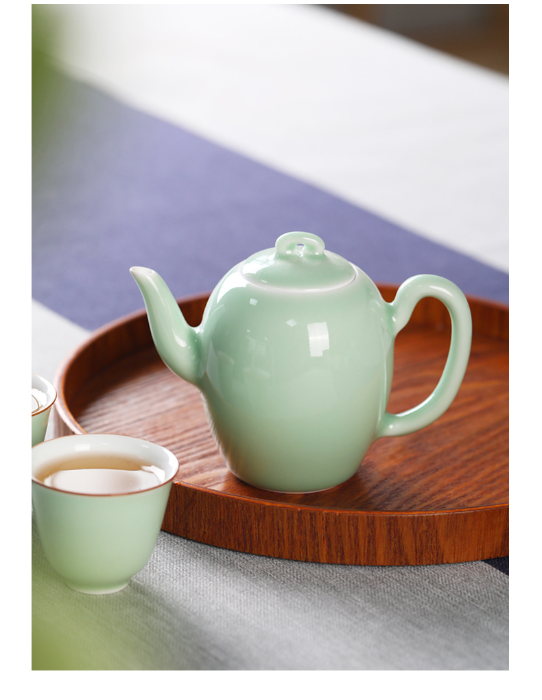 Beauty shoulder pot kung fu tea pot teapot single pot small jingdezhen temperature ore color glaze ceramic tea set