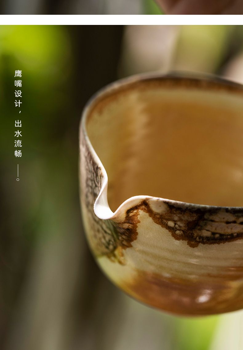 Firewood mountain contributor fair keller cup naturally ash tea ware jingdezhen pure manual points without glaze naked male cup