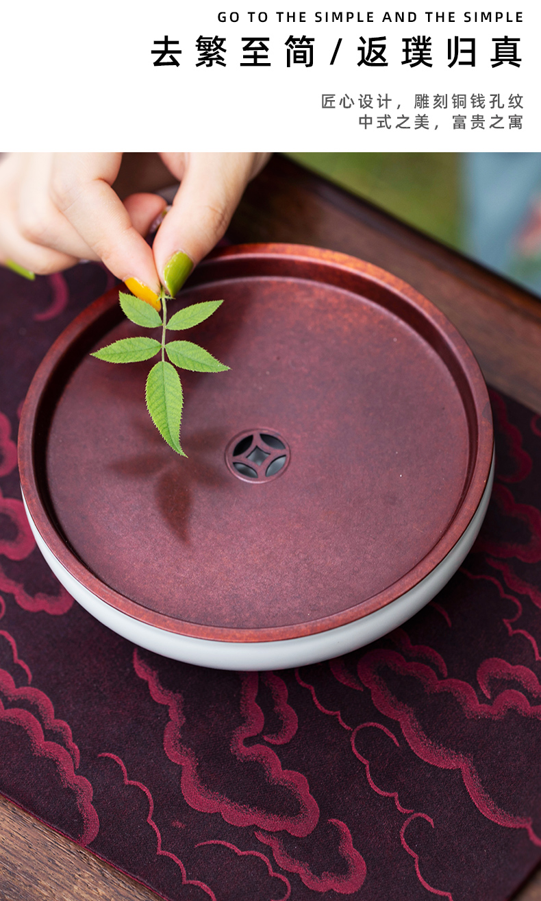 Riches and honour and pot bearing home doing mercifully small saucer for high level of jingdezhen ceramic tea tray tray appearance