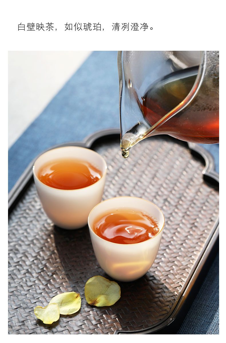 Sweet the white hand kung fu tea cups jingdezhen thin foetus master cup white porcelain bowl with single cup small cups sample tea cup