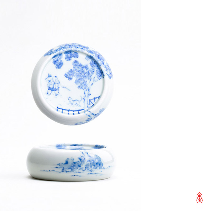 After the rain less romantic employ jingdezhen ceramic checking cover cover cover off the lid lid tea pet accessories