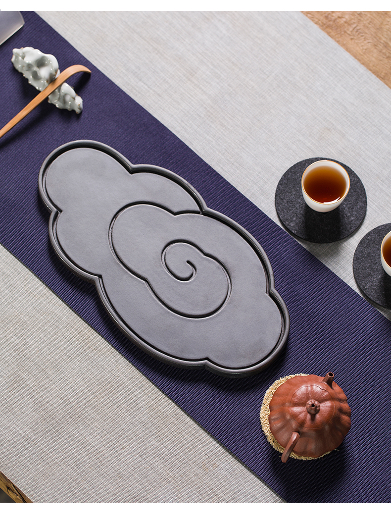Household small tea table dry tea tray was mercifully small saucer dish for contracted jingdezhen high temperature ceramic tea set tea accessories