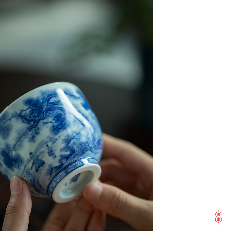 Jingdezhen Lin Yin cup series high temperature ceramic teacups hand - made porcelain masters cup personal special sample tea cup