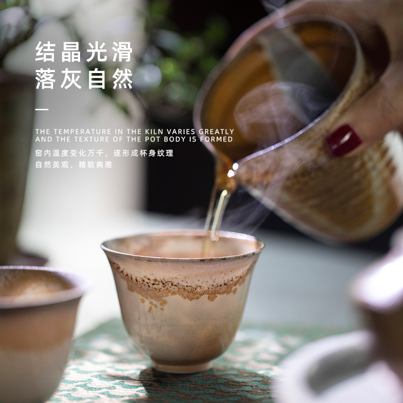 Jingdezhen pure manual firewood master cup ceramic kung fu tea set sample tea cup single CPU