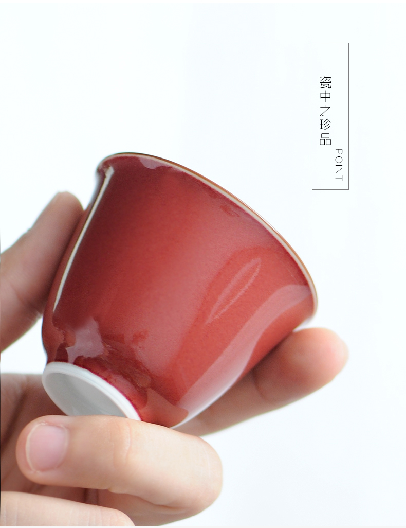 Ceramic cups kung fu masters cup sample tea cup small cups cups suit jingdezhen high temperature color glaze tea set