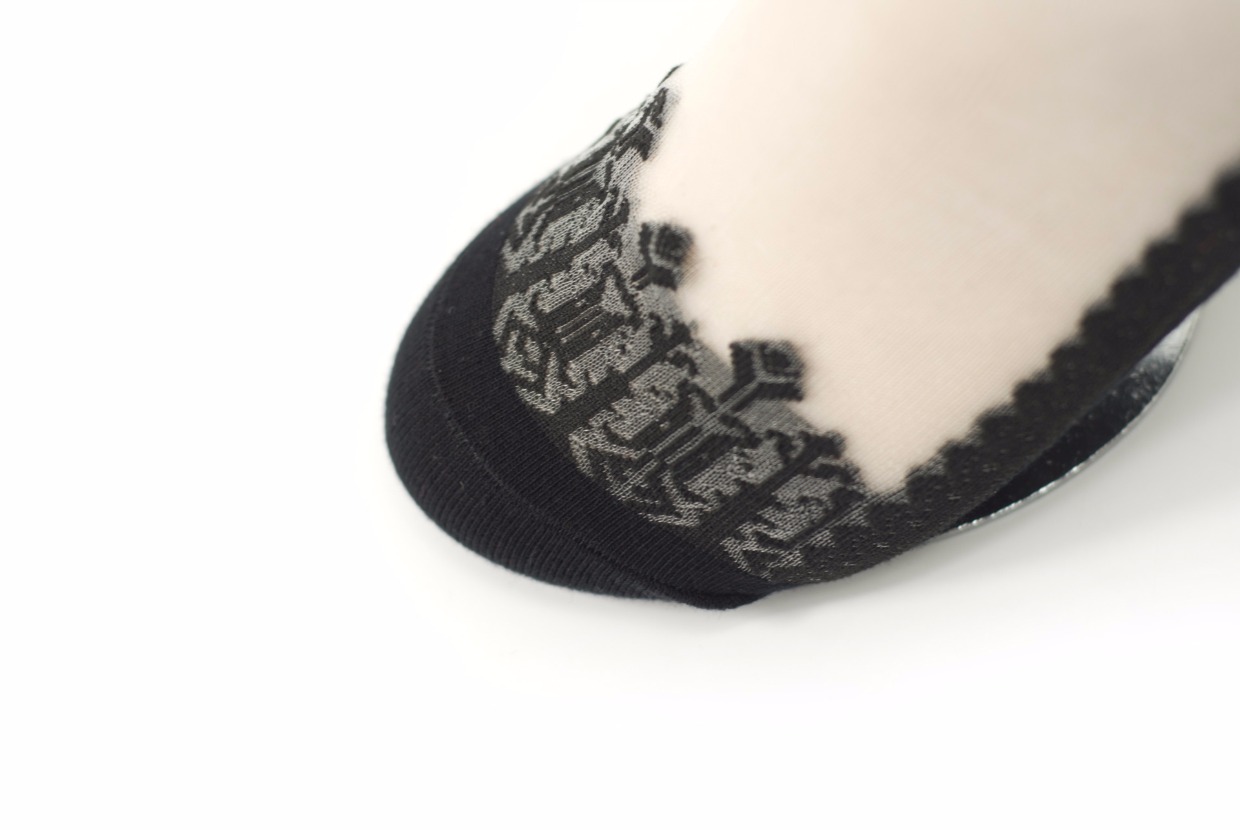 Vớ giữa mùa xuân và mùa hè tất nữ vớ ren Hàn Quốc cotton đáy chống trơn pha lê lụa ngắn vớ trong suốt - Vớ sợi tre tất nike