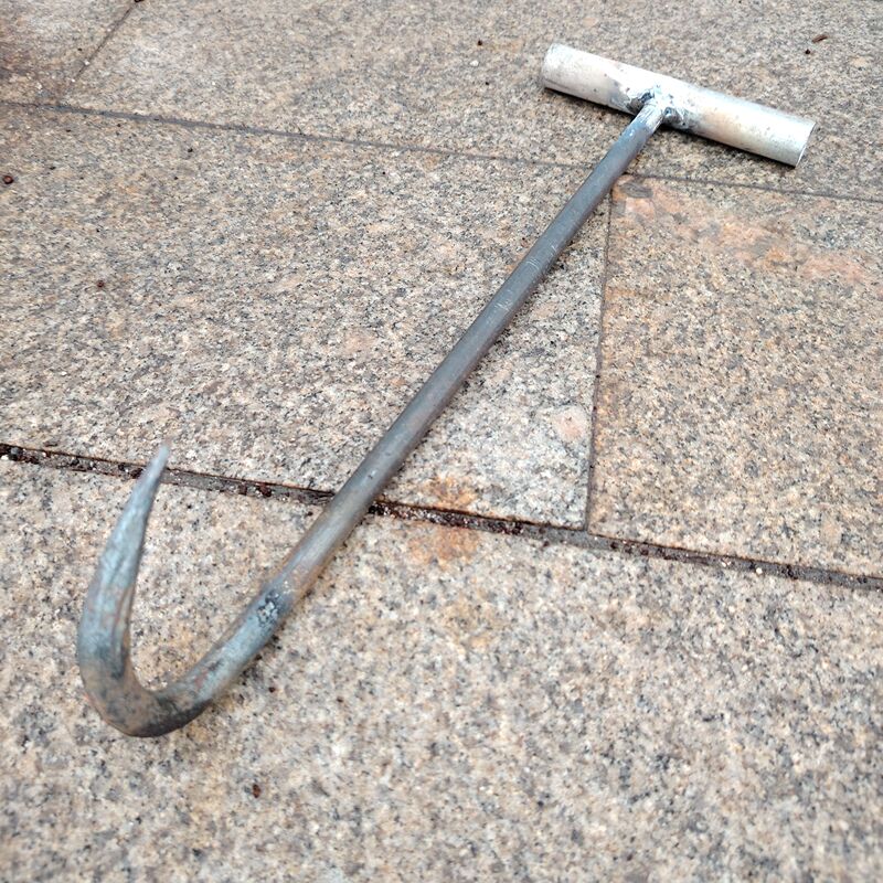 Meat Pulling Hook T-Shaped Pork Hook Thickeneded Heavy-Duty Hook Pig Hook Hand-Forged Solid Iron Hook Meat Pulling Hook