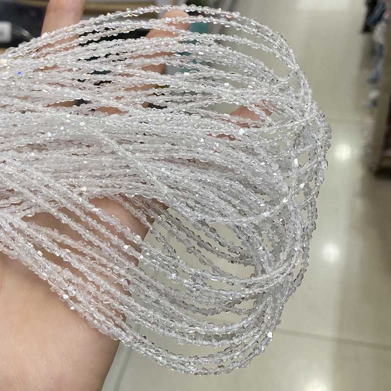 Natural Herkimer Crystal Sparkling Diamond Gravel 3-5mm Semi-Finished Loose Beads DIY Necklace Bracelet Jewelry Accessories Beads