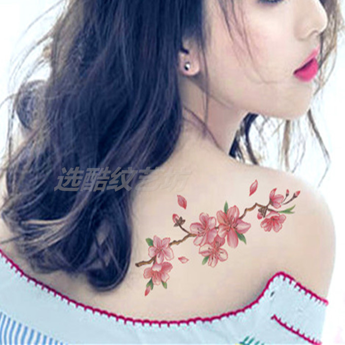 Miếng dán hình xăm có thể giặt được cho nam và nữ bền không thấm nước mô phỏng lông bướm cơ thể gợi cảm vẽ hình xăm Hàn Quốc hình xăm dán chữ