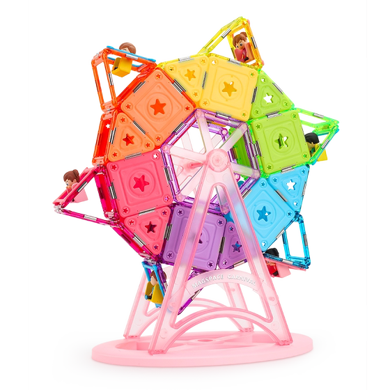 MAGSPACE Magnetic Magnetic Pieces Children's Puzzle Toys Pretend to Magnetic Blocks Magnetic Magnetic Ferris Wheel Gift