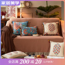 Zhi love box Chixia autumn and winter pillow retro American sofa double-sided waist pillow car backrest office cushion