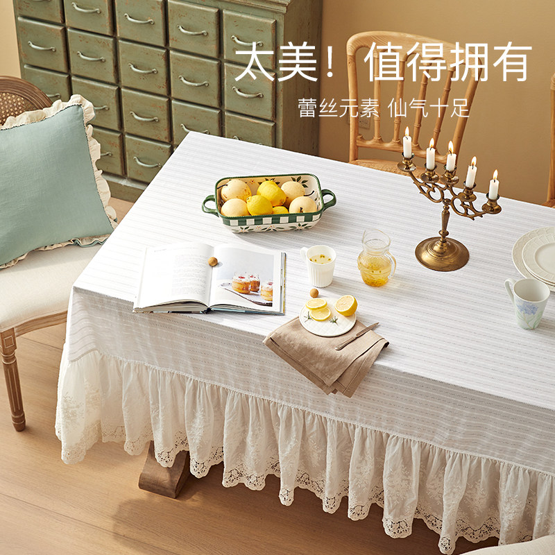 Love box Anne French white lace tablecloth rectangular home with round table table cloth cloth