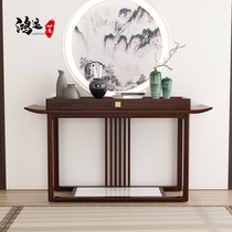 New Chinese white wax wood Xuanguan Table solid wood end View table entrance hall Entrance Hall Aisle for table modern minimalist Partition Cabinet
