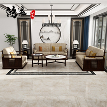 New Chinese white waxed wood sofa minimalist modern white waxed wood living room meditation sofa combined high-end custom furniture