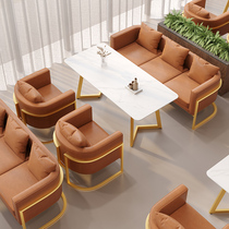 Online Red Dining Bar Coffee Cafe Milk Tea Shop Casual Reception Talks Commercial Teahouse Restaurant Cassette Sofa and chairs Composition