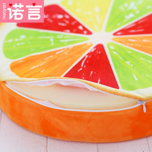 Творческий 3D -моделирование фруктов плюшевые татами подушка арбуз киви гинкго подушка подушка офисная личность