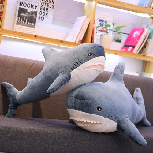 Плюшевая подушка, игрушка, большая белая акула, детская тряпичная кукла для мальчиков для сна