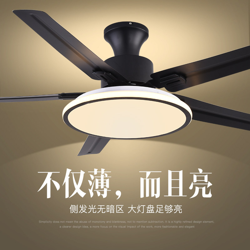 Nordic fan lamp dining room ceiling fan lamp living room home variable frequency band fan chandelier one bedroom electric fan big wind