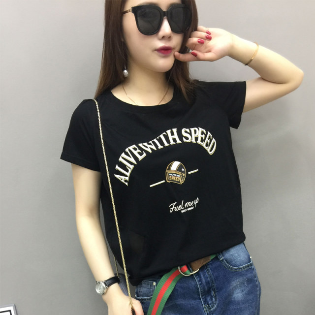 European women's clothing 2024 new trendy brand loose cotton white t-shirt women's short-sleeved ins half-sleeved T-shirt summer