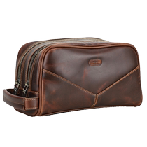 Mens handbag mens 2024 new style high-end business bag large capacity first layer cowhide clutch bag genuine leather multi-function