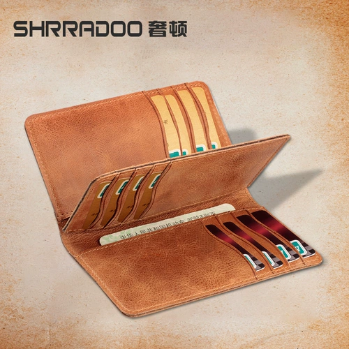 Мужской легкий и тонкий ультратонкий картхолдер, кожаная сумка-органайзер, из натуральной кожи, воловья кожа