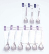 Japan original Snow Peak Snow Peak pure titanium spoon long tooth three use camping portable tableware SCT-125 004
