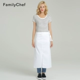 Мужской модный длинный фартук для работы, в корейском стиле, средней длины