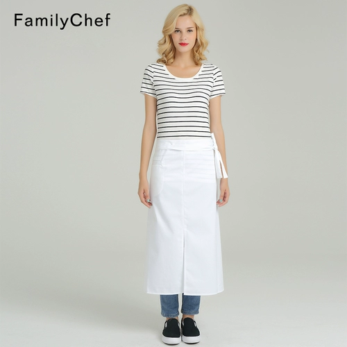 Мужской модный длинный фартук для работы, в корейском стиле, средней длины