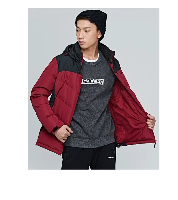 Áo khoác cotton thể thao Hongxing Erke nam mùa thu đông ấm áp áo khoác gió giản dị áo khoác cotton 2018 mới