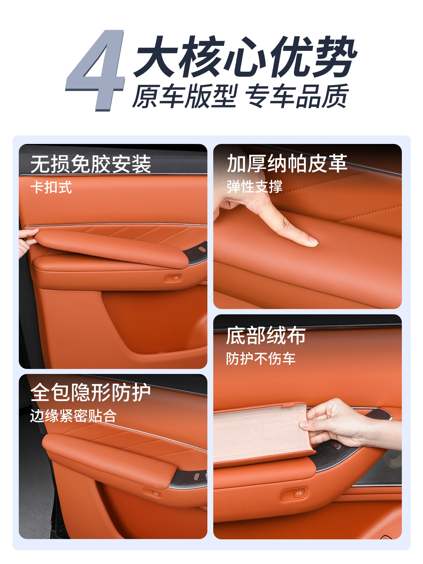 Suitable for the New Wenjie M7M8 Car Door Armrest Pad Protective Cover, Special Car Interior Decoration Supplies, Practical Accessories, 2026 Model