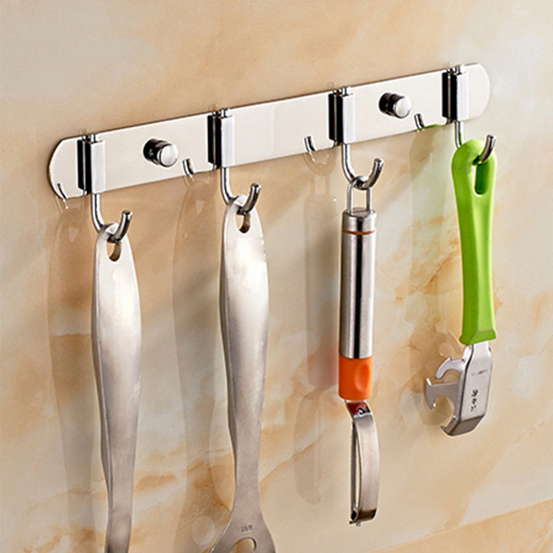 Benking Kitchen Stainless Steel Hook Solid Towels Row Hook Toilet Wall Metal Hanging Clothes Hook Bathroom Crochet Hook