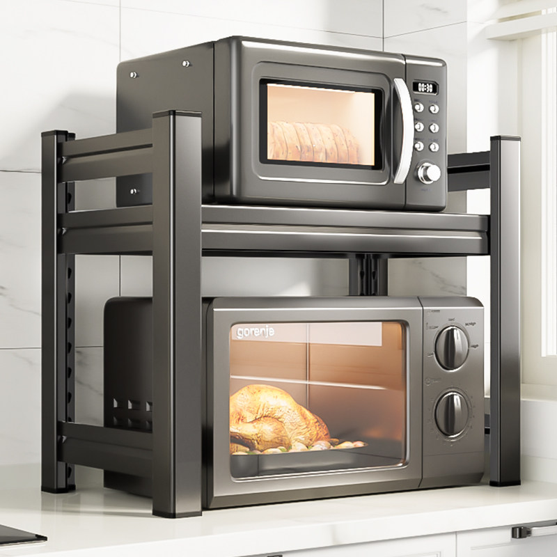 厨房微波炉置物架多功能支架多层台面烤箱电饭煲一体收纳专用架子