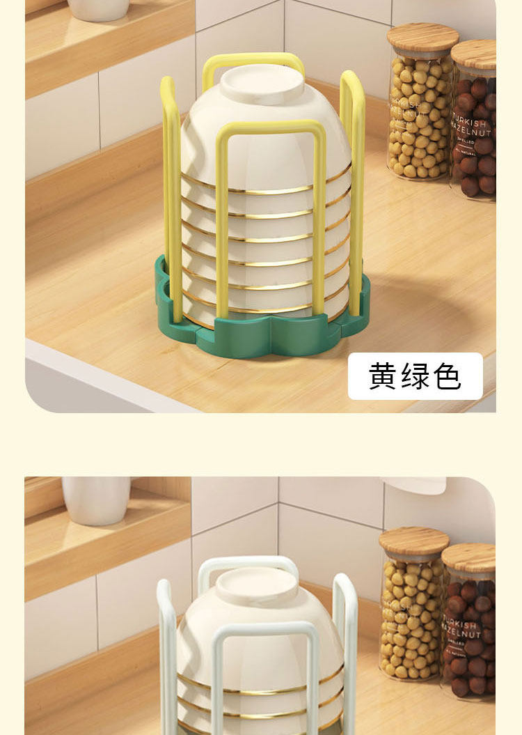 Сушилка 厨房沥水碗架置物架家用水池放碗架单层旋转伸缩多功能饭碗收纳层架 BW