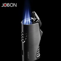 High-grade windproof three straight rushing lighter men creative gift portable metal cigarette lighter free lettering